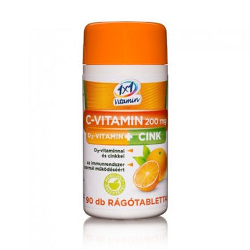1x1 C- 200 mg D3- zinku žuvacie tablety