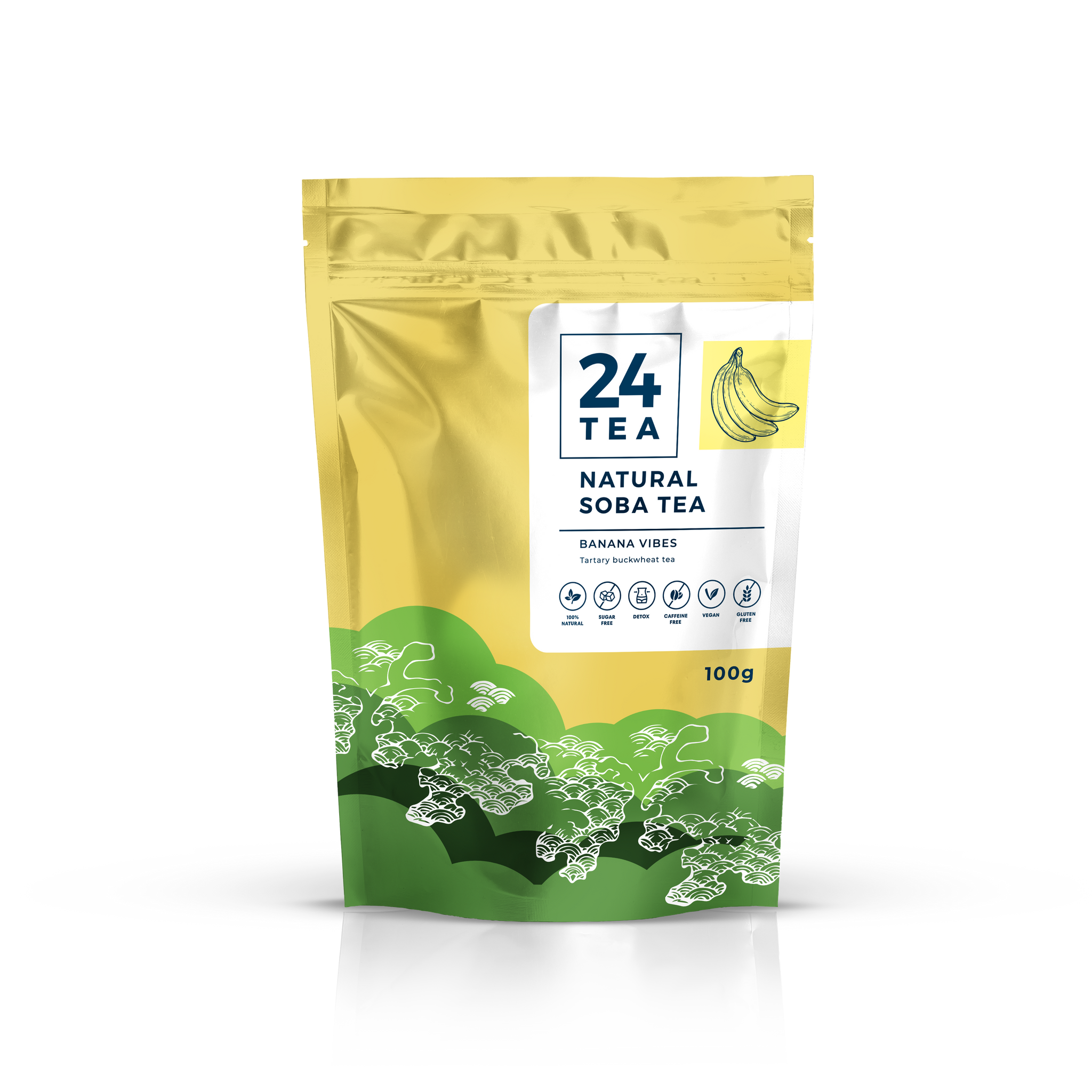 24tea banana vibes soba tea banánový hajdina čaj 100 g