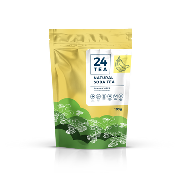 24tea banana vibes soba tea banánový hajdina čaj 100 g