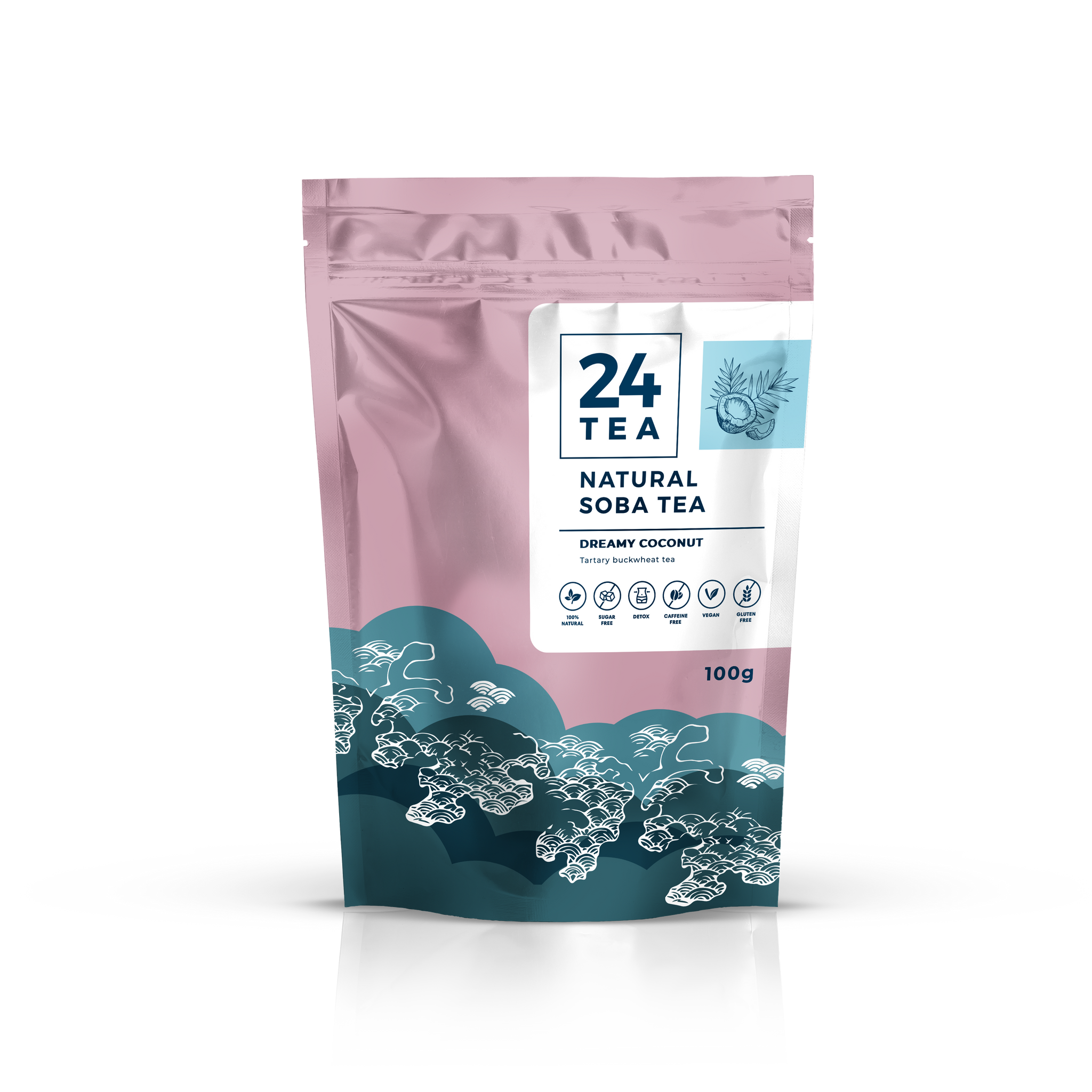 24tea dreamy coconut soba tea kokosový hajdina tea 100 g
