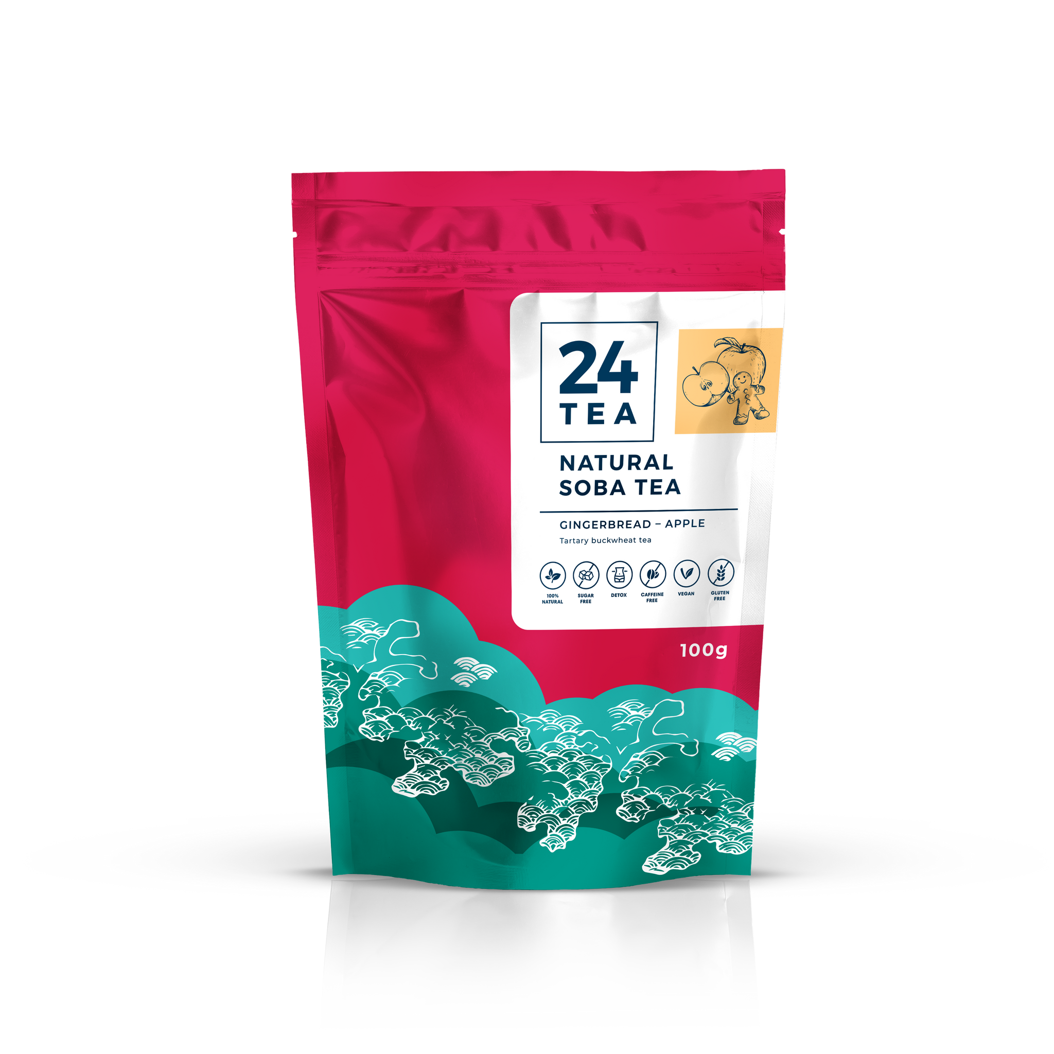 24teá gingerbread-apple soba tea jablko-mliečny koláč hajdina tea 100 g