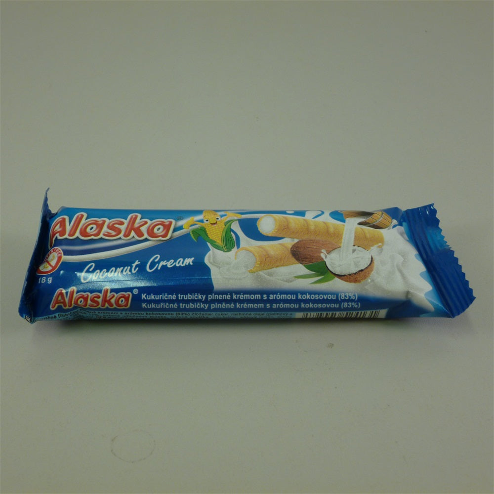 Alaska kukuričné trubičky s kokosovým krémom 18 g - 40586