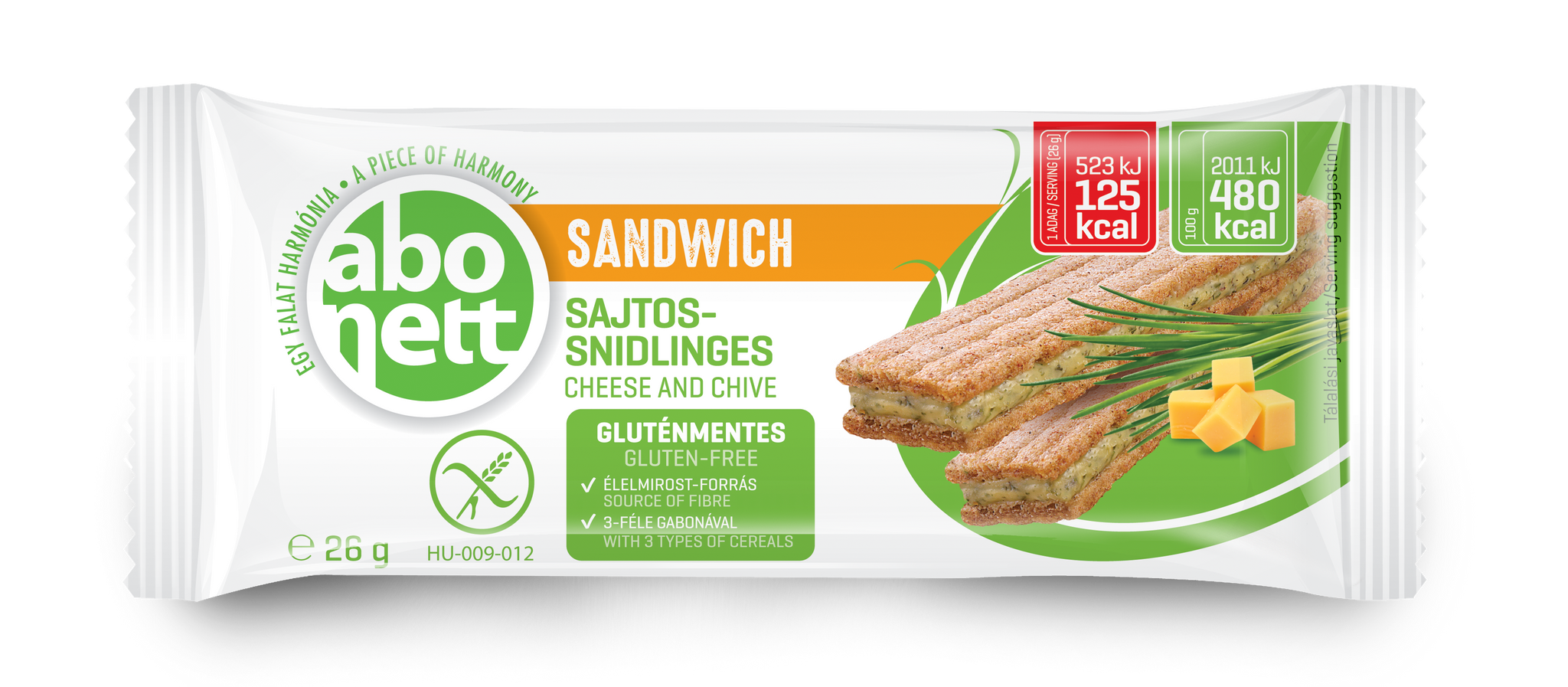 Abonett sendvič s príchuťou syra a pažítky 26 g - 60052