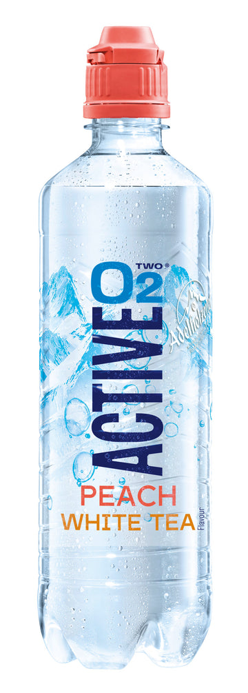 Active O2 biely čaj s príchuťou broskyne 500 ml - 96664