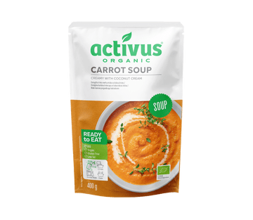 Activus bio vegánske organické mrkviny s kokosovým krémovým džúsom 400 g