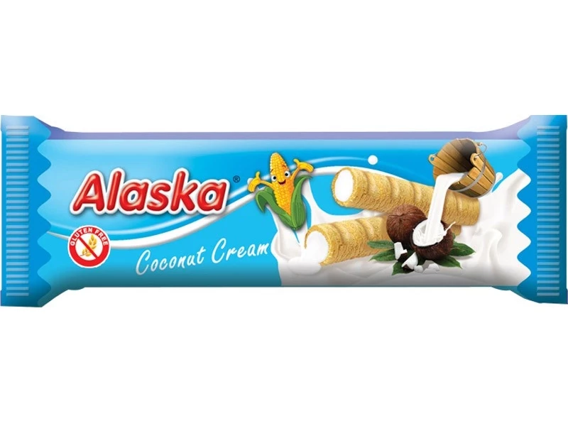Alaska kukuričné trubičky s kokosovým krémom 18 g - 40586
