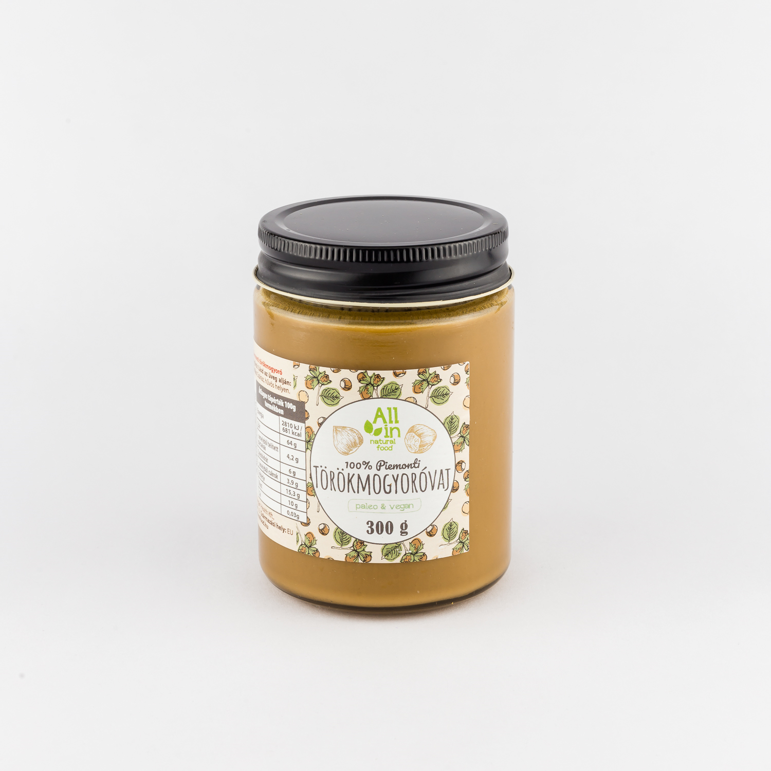 All in 100% piemontské lieskovoorieškové maslo 300 g - 93518