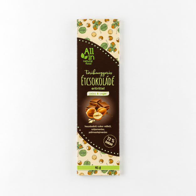 All in Tmavá čokoláda s lieskovými orieškami 95 g - 86924