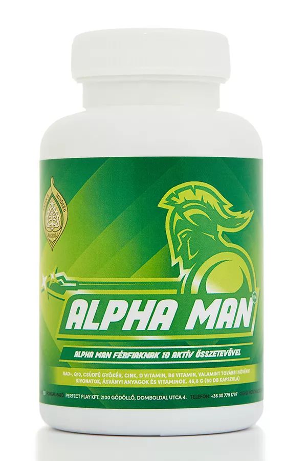 Alpha Man doplnok stravy pre mužov s 10 aktívnymi zložkami, 60 kapsúl