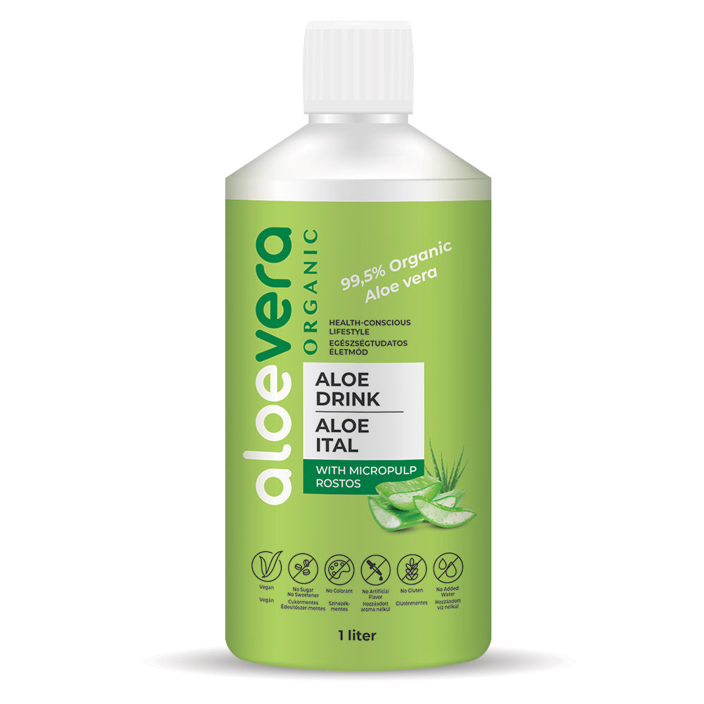 Alveola aloe vera organická prémiová nápojová vlákna 1000 ml