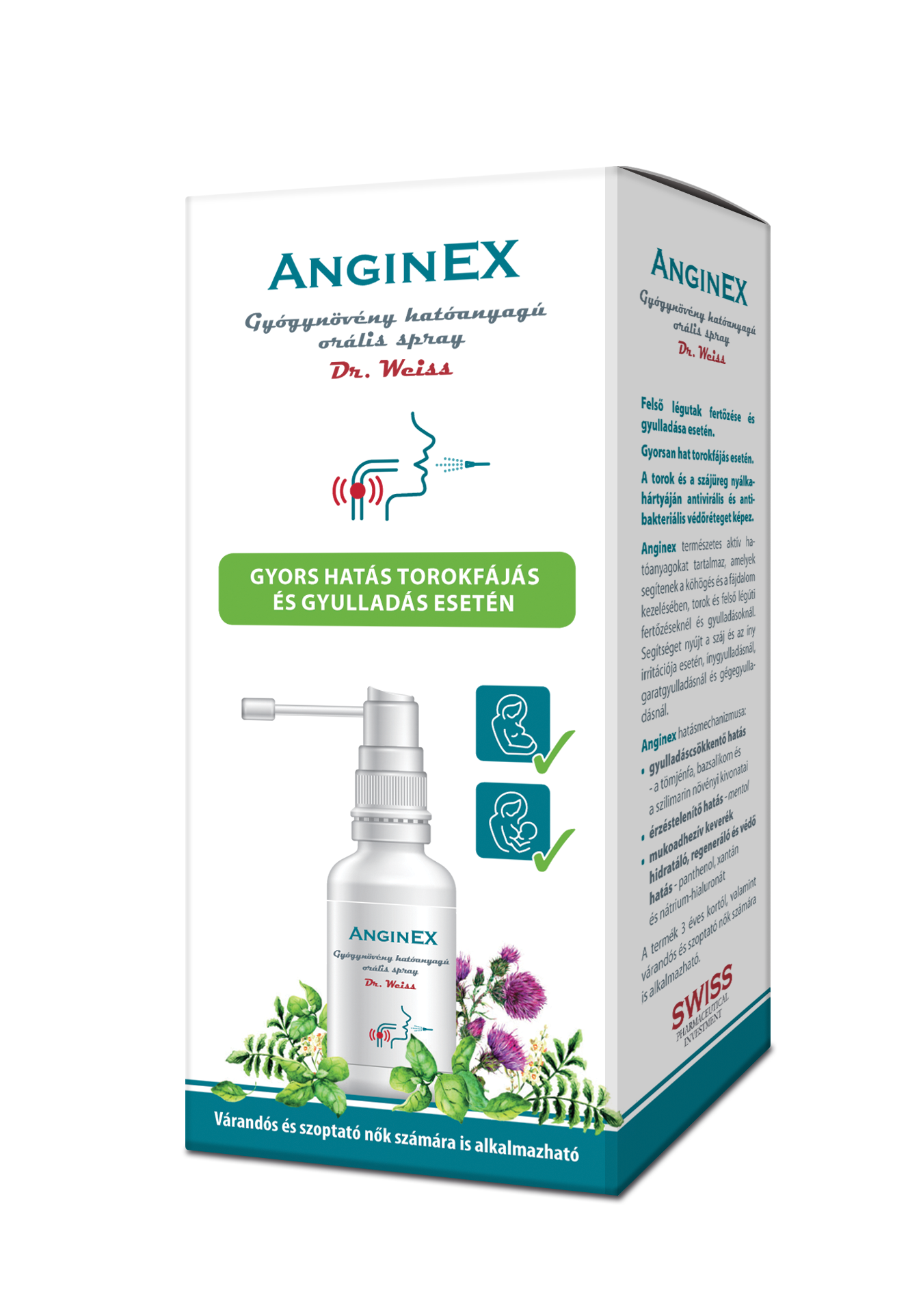 Orálny sprej s účinnou látkou Anginex 30 ml