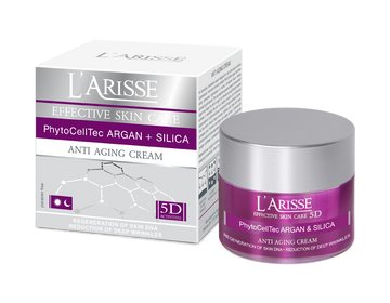 Krém na tvár, ktorý podporuje regeneráciu buniek Ava larisse a zníženie hlbokých vrások 70+ Arganové kmeňové bunky a silikón 50 ml