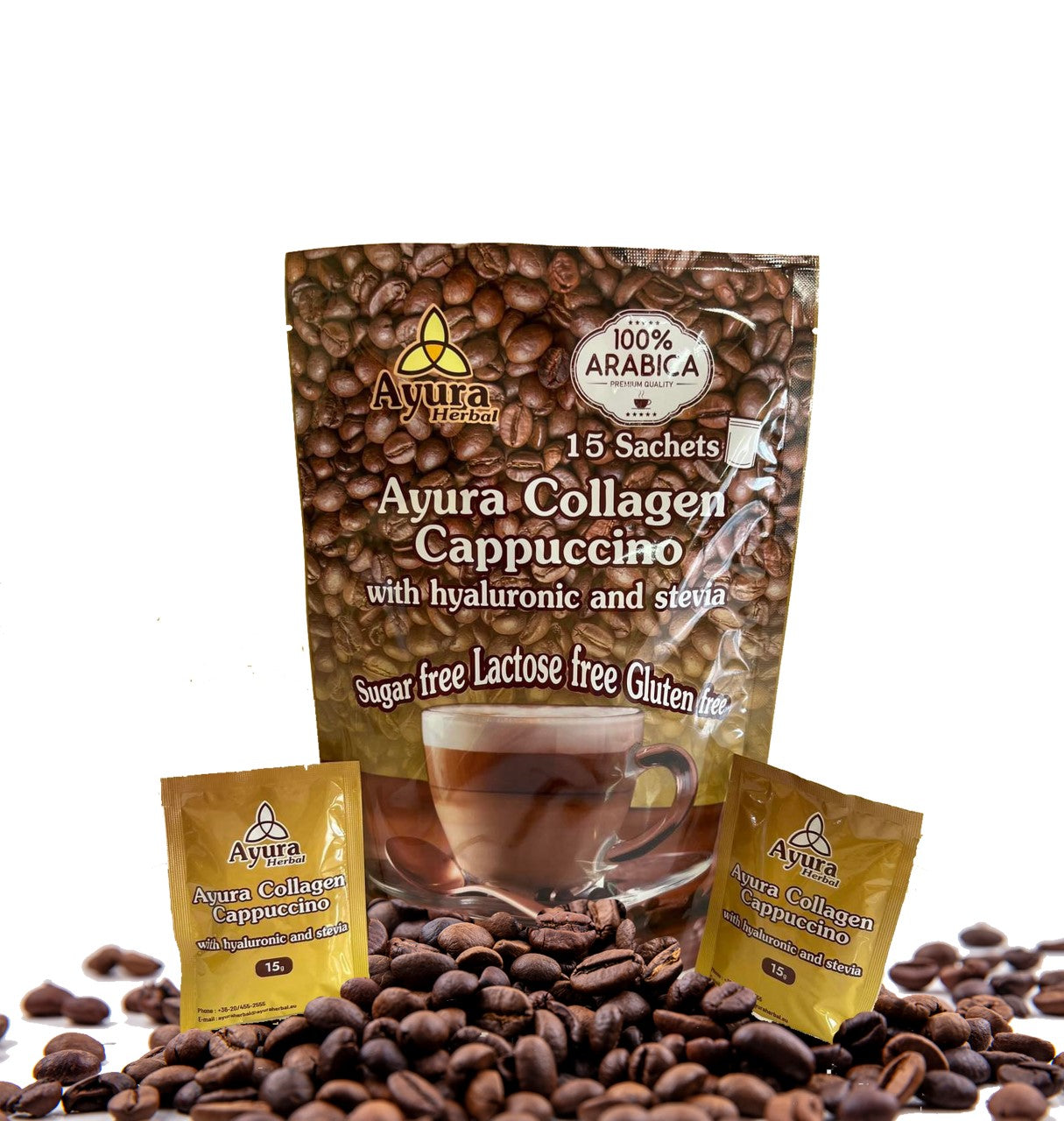 Ayura Cappuccino Collagen Hyalurón 15 x 15 g - 92229