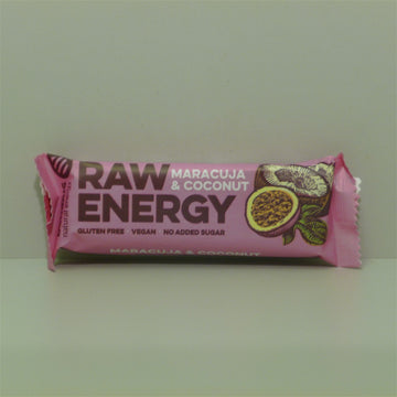 BOMBUS Raw Energy tyčinka s príchuťou marakuje a kokosu 50 g - 45389