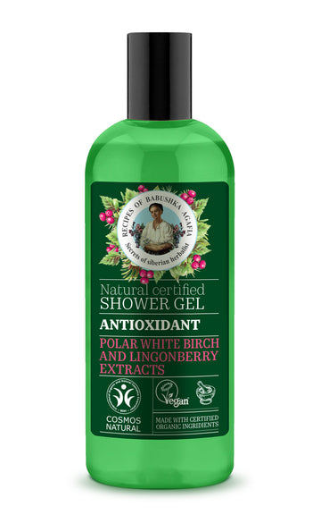 Babushka Agafia bio sprchový gél s antioxidantným extraktom z polárnej bielkoviny a červenej sóje 260 ml