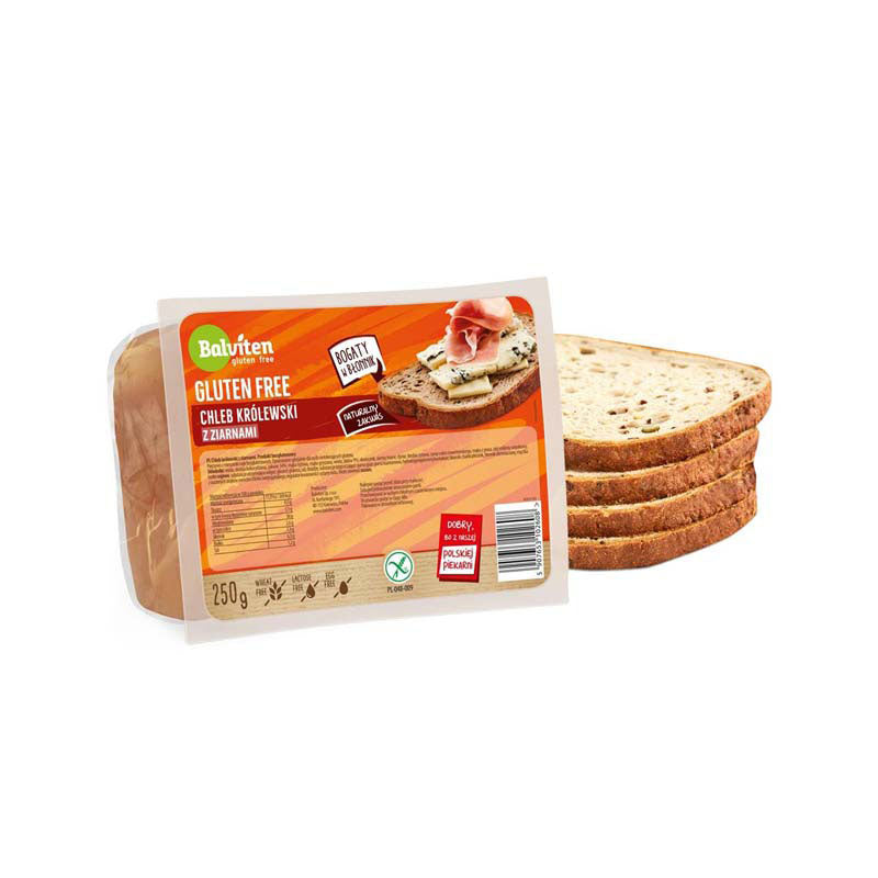 Balviten bezgluténový kráľovský semenný chlieb s kovom 250 g