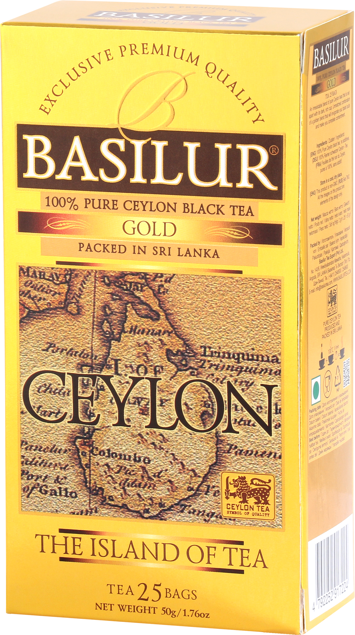 Basilur the island of tea gold čierny čaj 25 filtrov 50 g - 87669