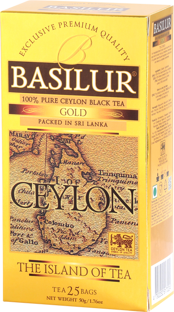 Basilur the island of tea gold čierny čaj 25 filtrov 50 g - 87669