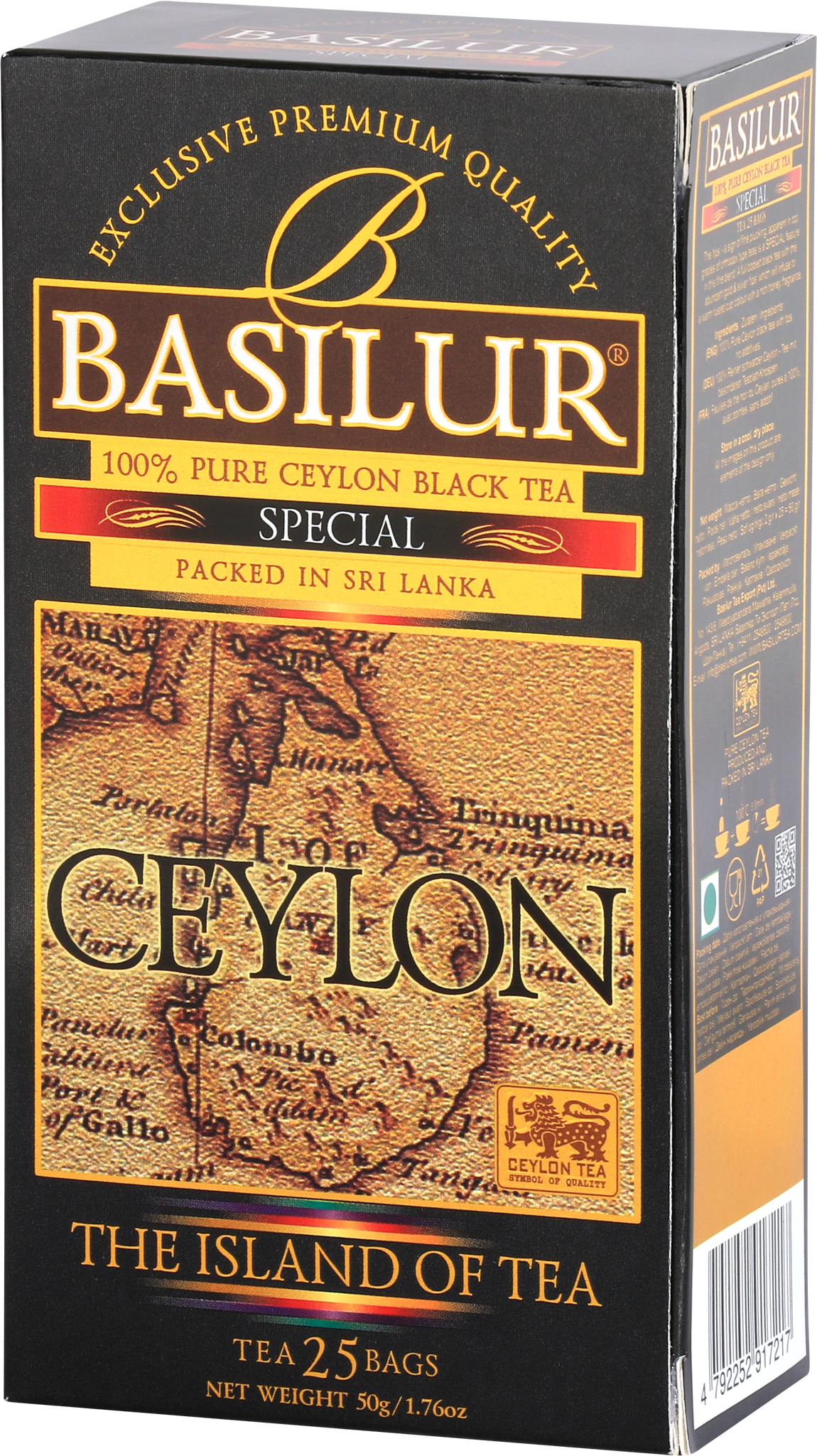 Basilur the island of tea special ceylónsky čierny čaj 25 filtrov 50 g - 87670
