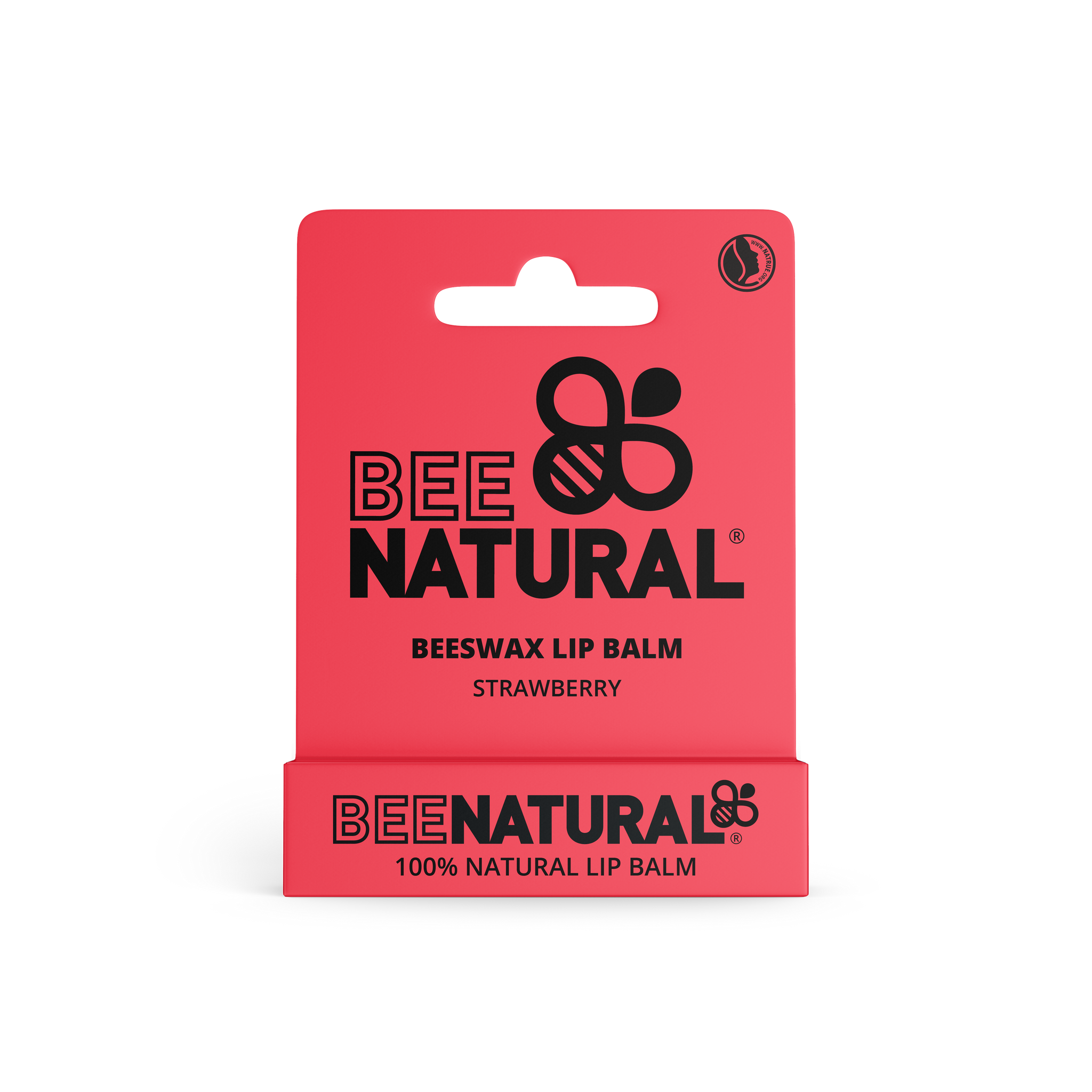 Bee Natural prírodný jahodový balzam na pery s včelím voskom 4 g - 91257