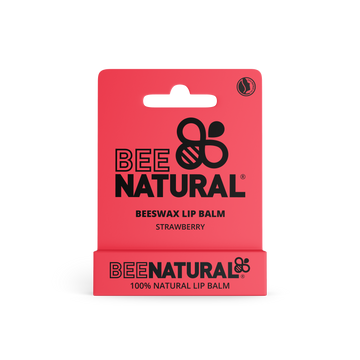 Bee Natural prírodný jahodový balzam na pery s včelím voskom 4 g - 91257