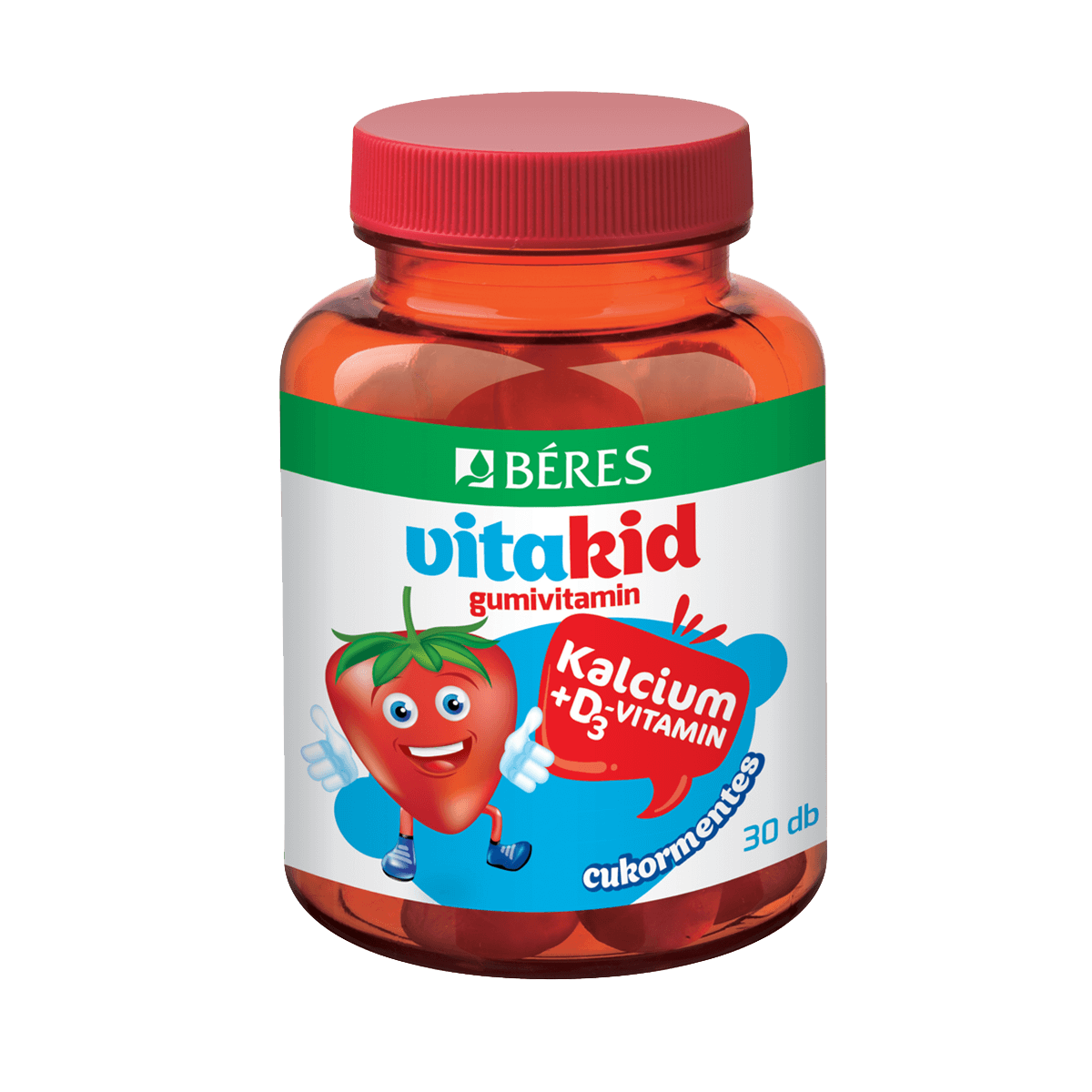 Vitakíd v brade, vápnik + d3 vitamín gumivitamín 30 šálok