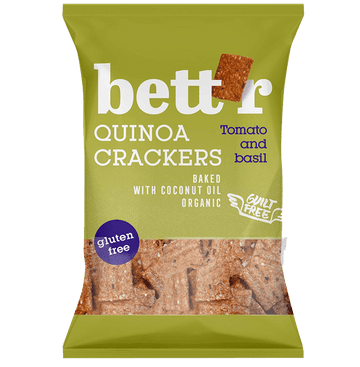 BETT'R Quinoa krekry s paradajkami a bazalkou 100 g - 86611