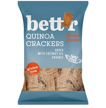 Bettr BIO Vegánske quinoa krekry s údenou paprikou 100 g - 86610