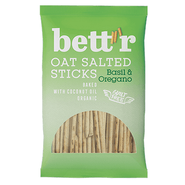 Bett'r Ovsené slané tyčinky s bazalkou a oreganom bio 50 g - 86614