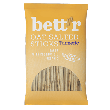 Bett'r organické ovsené slané tyčinky s kurkumou 50 g - 86613