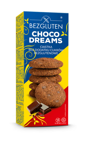 Bezgluten čokoládové sušienky bez pridaného cukru 120 g - 93724