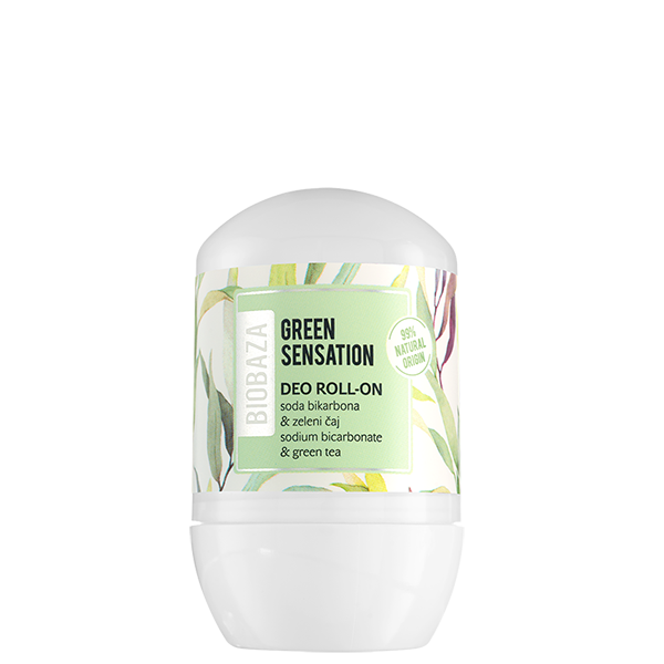 Biobaza Green Tea Sensation prírodný dezodorant roll-on 50 ml - 93028