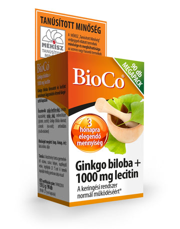 Bioco gingko biloba + lecithín 1000 mg kapsuly 90 šálok