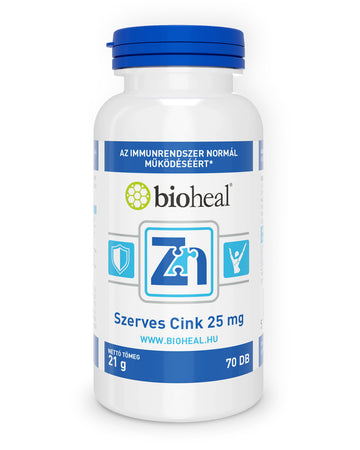 Bioheal organický zinok 25 mg tablety 70 ks