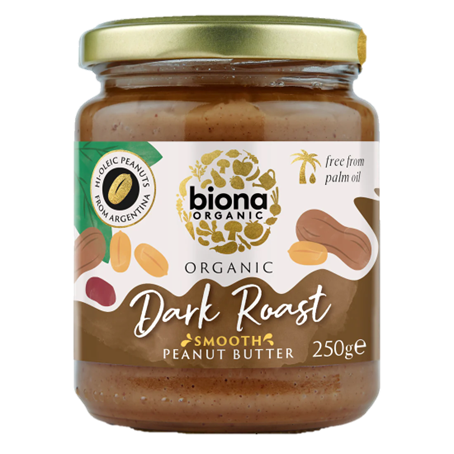 Biona Bio Tmavé pražené krémové arašidové maslo s morskou soľou 250 g - 94222