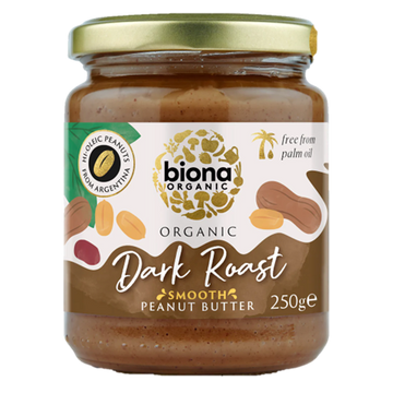 Biona Bio Tmavé pražené krémové arašidové maslo s morskou soľou 250 g - 94222