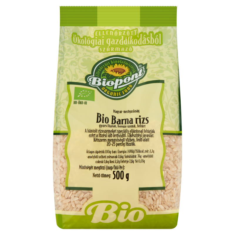 Biopont Bio rýchlovarná hnedá ryža 500 g - 21745