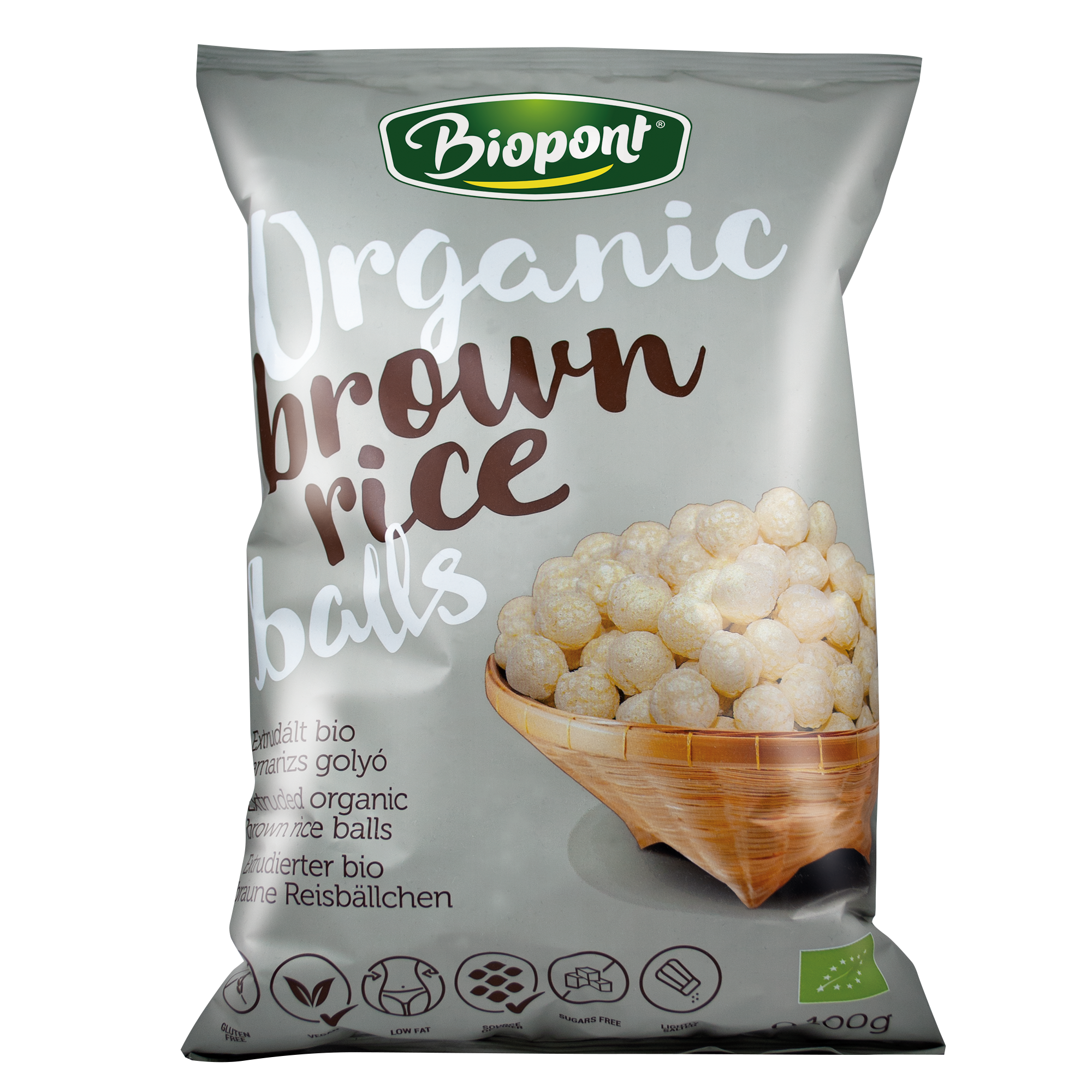 Biopont bio extrudované ryžové guličky jemne solené 100 g - 85315