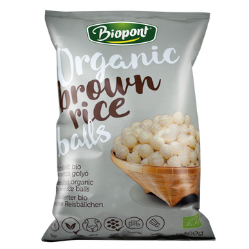 Biopont bio extrudované ryžové guličky jemne solené 100 g - 85315