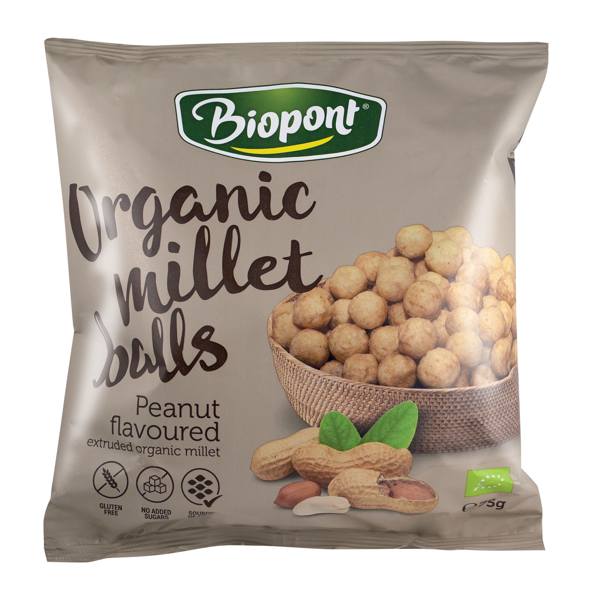 Biopont Bezlepkové pšenové chrumky s praženými arašidmi 75 g - 21768
