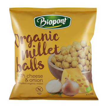 Biopont Jáhlové chrumky so syrom a cibuľou 75 g - 21770