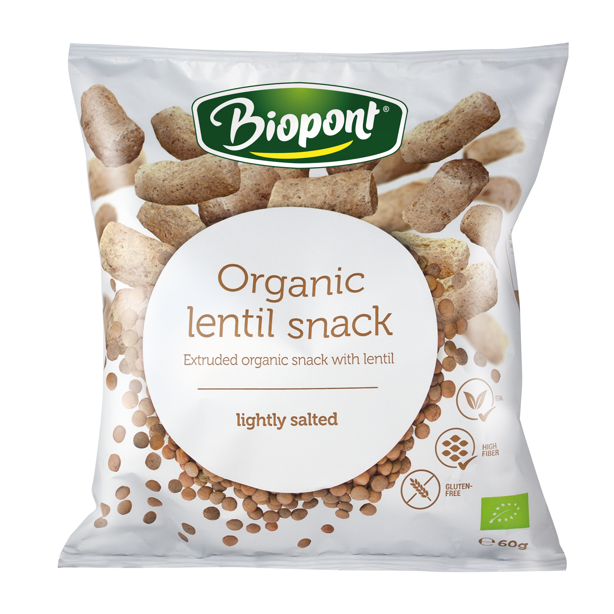BIOPONT chrumky zo šošovice jemne solené bezlepkové BIO 60 g - 81492