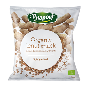 BIOPONT chrumky zo šošovice jemne solené bezlepkové BIO 60 g - 81492