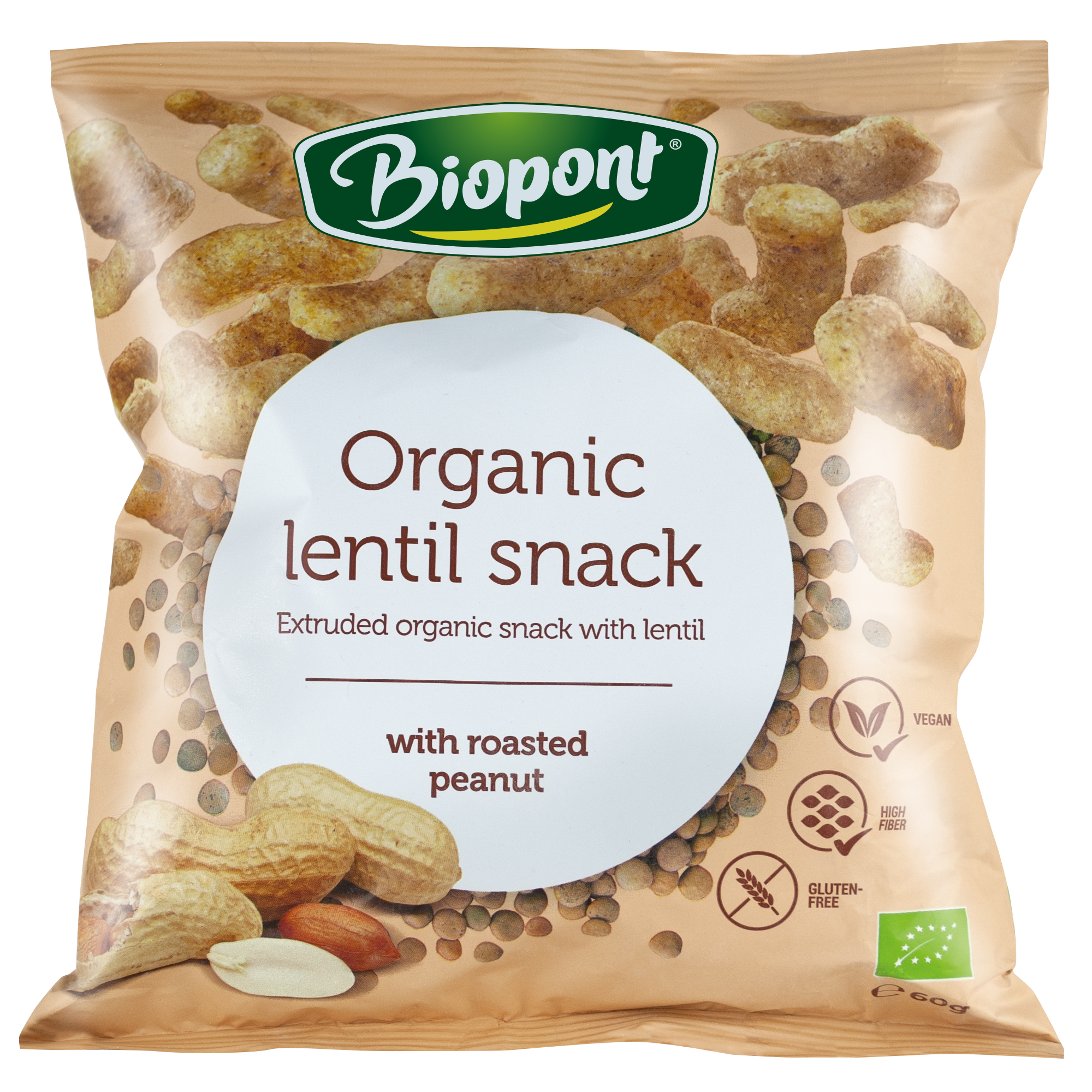 Biopont bio extrudovaná šošovica s arašidmi 60 g - 83940