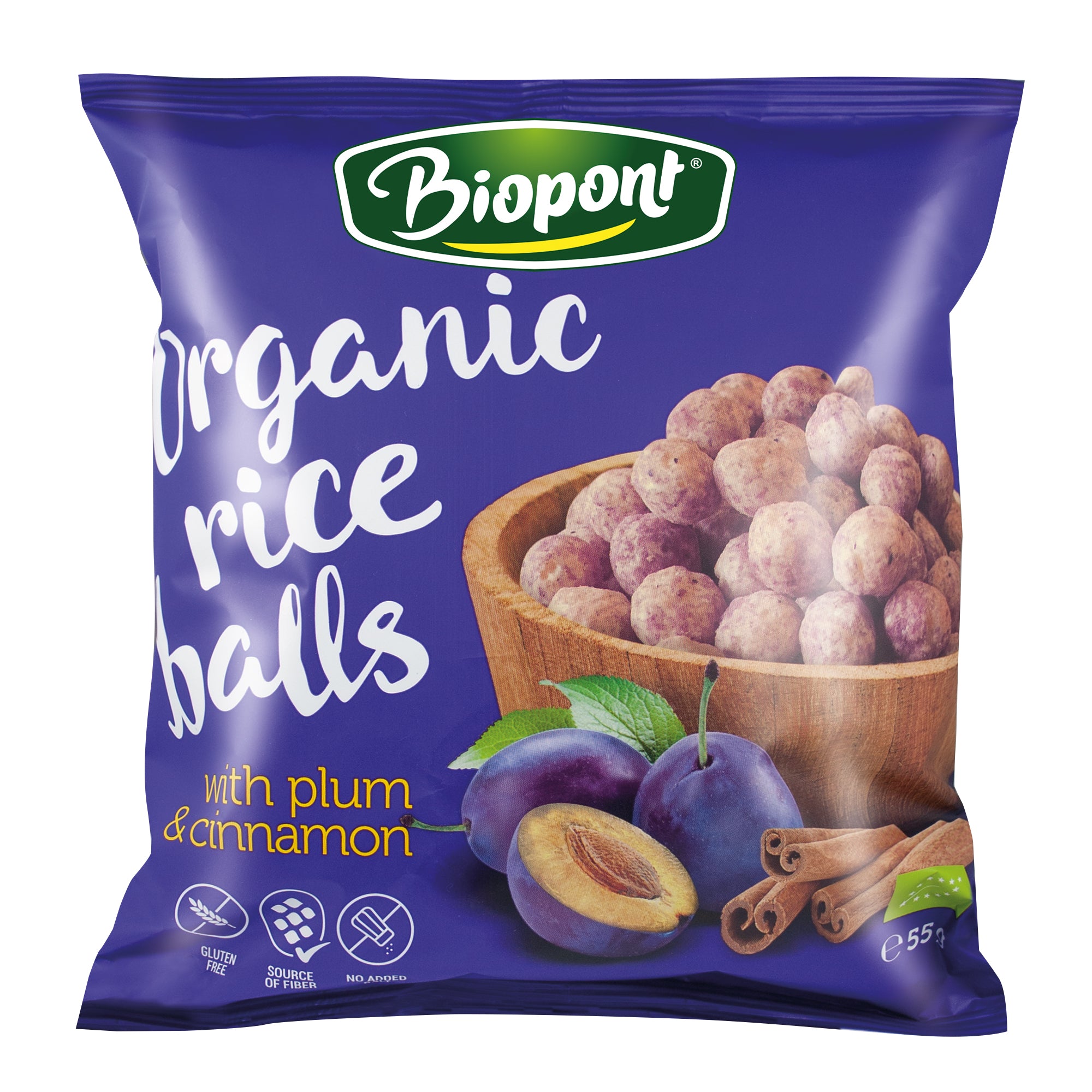 Biopont ryžové chrumky so slivkami a škoricou 55 g - 58964