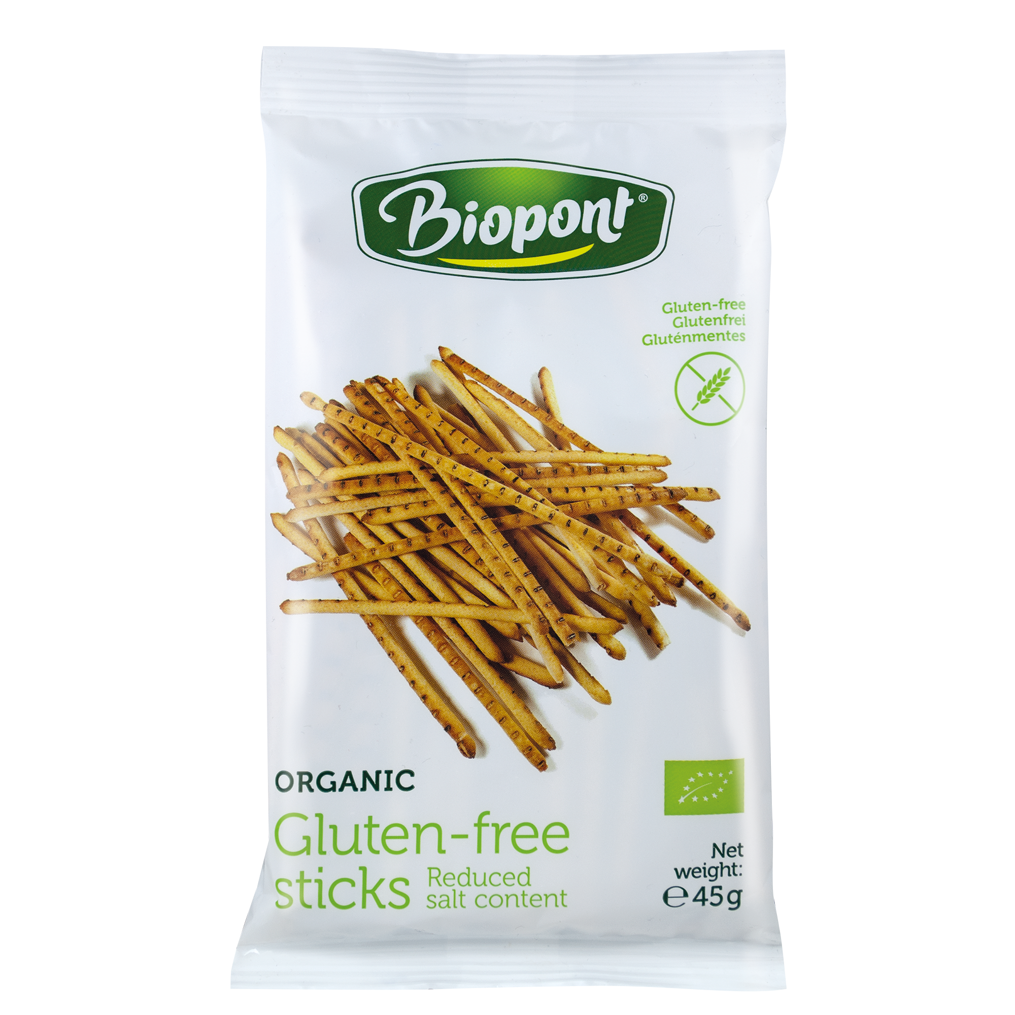 Biopont Bio bezlepkové slané tyčinky 45 g - 52173