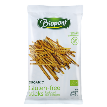 Biopont Bio bezlepkové slané tyčinky 45 g - 52173