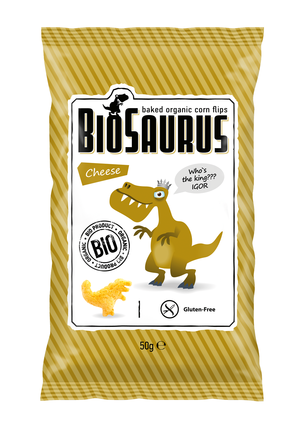 BioSaurus kukuričné lupienky so syrom 50 g - 34279