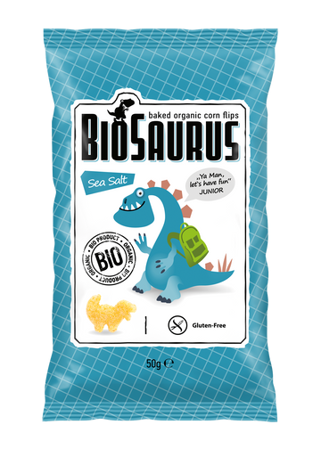 BioSaurus kukuričný snack s morskou soľou 50 g - 34158