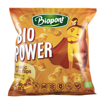 Biopont extrudované kukuričné chrumky s príchuťou pizze 55 g - 92601